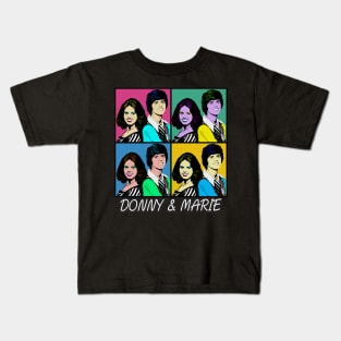 Donny and Marie Osmond 80s Pop Art Style Kids T-Shirt